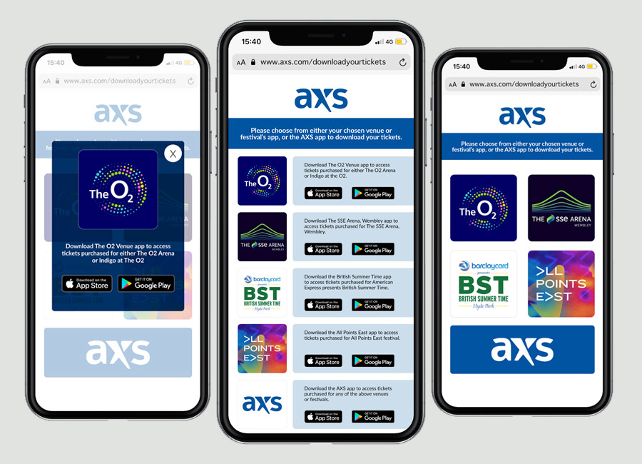 Assets for a new business pitch to AXS
